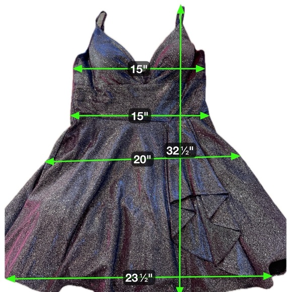 Blondie Nites by Stacy Sklar Glitter Iridescent Mini Dress Size 11 - Picture 3 of 15